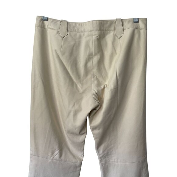 Vintage Ralph Lauren Collection Lambskin Leather Pants Size 10 Cream Union USA - Picture 10 of 12